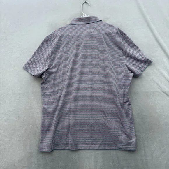 Faherty The Movement Polo Shirt Mens 2XL Multicolor Striped Pima Cotton Soft - Picture 7 of 7